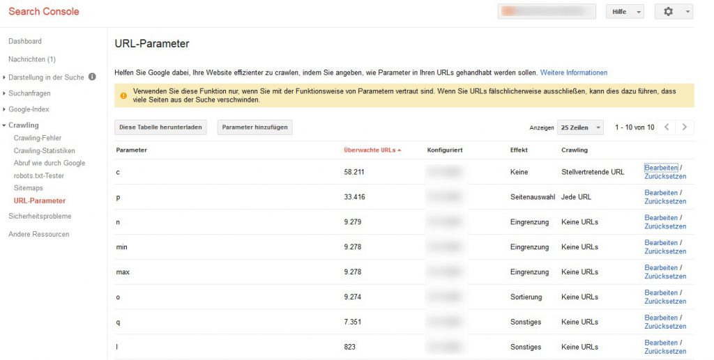 parameterauszeichnung-search-console