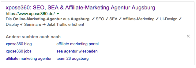 Suchergebnis "xpose360" - andere suchten auch