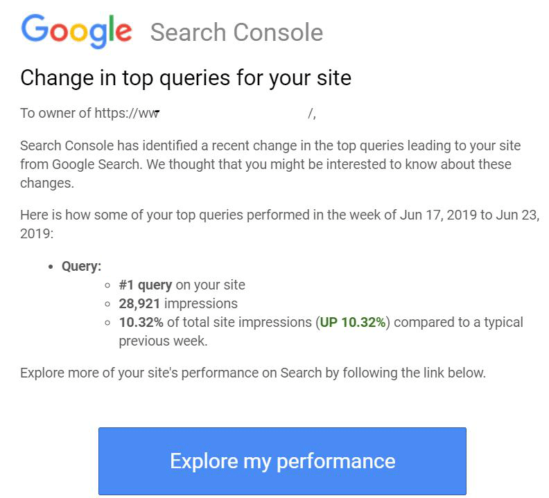 Benachrichtigung von Google