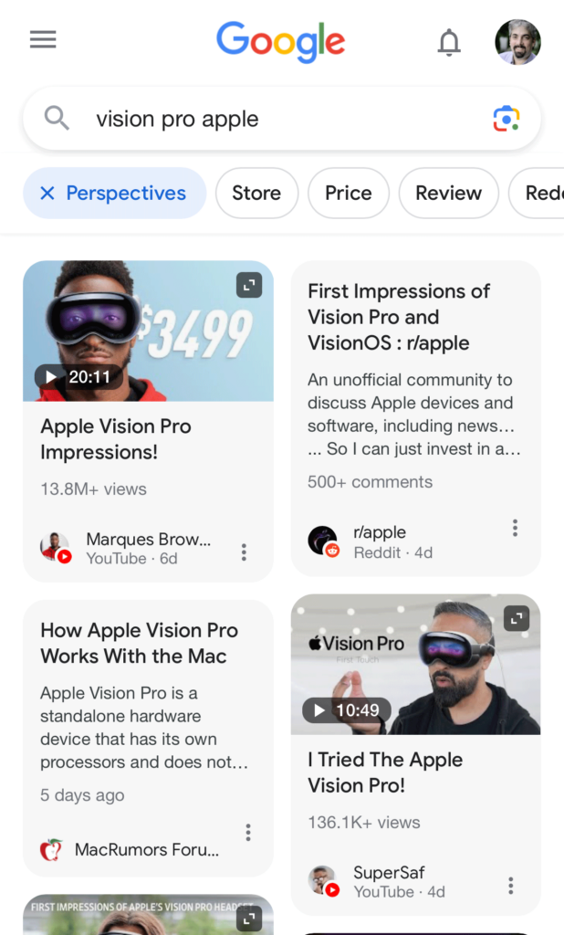 Google Vision Pro